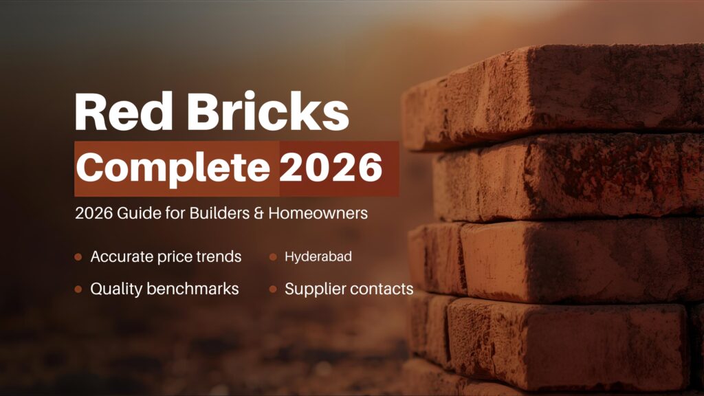 Red bricks price in Hyderabad – Karimnagar bricks cost guide 2026